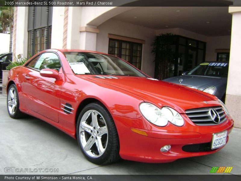 Mars Red / Charcoal 2005 Mercedes-Benz SL 500 Roadster