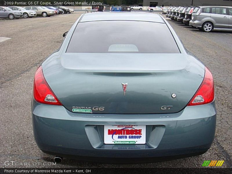 Silver Green Metallic / Ebony 2009 Pontiac G6 GT Coupe
