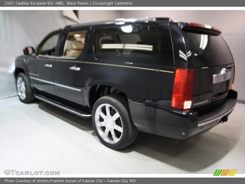 Black Raven / Cocoa/Light Cashmere 2007 Cadillac Escalade ESV AWD