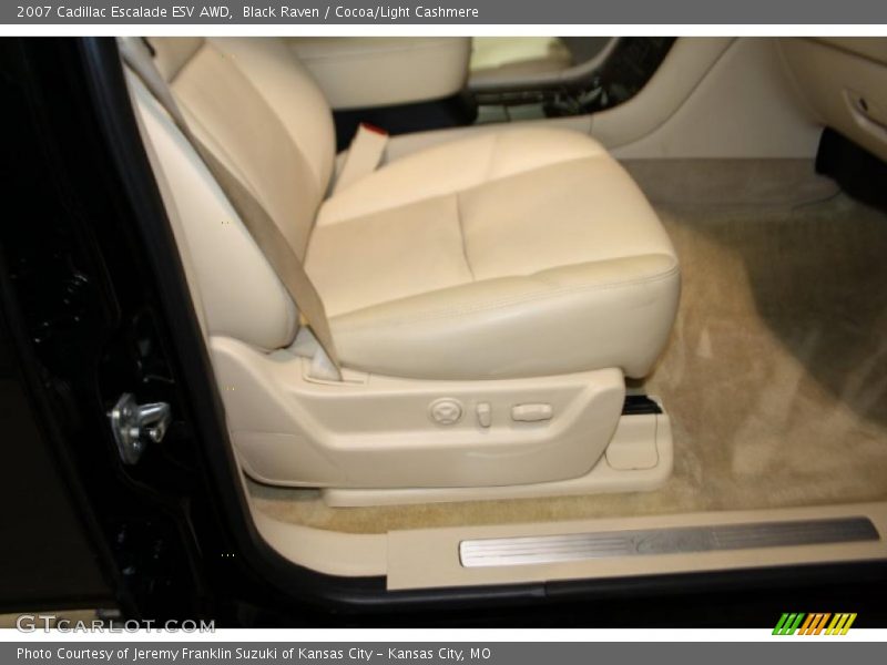 Black Raven / Cocoa/Light Cashmere 2007 Cadillac Escalade ESV AWD