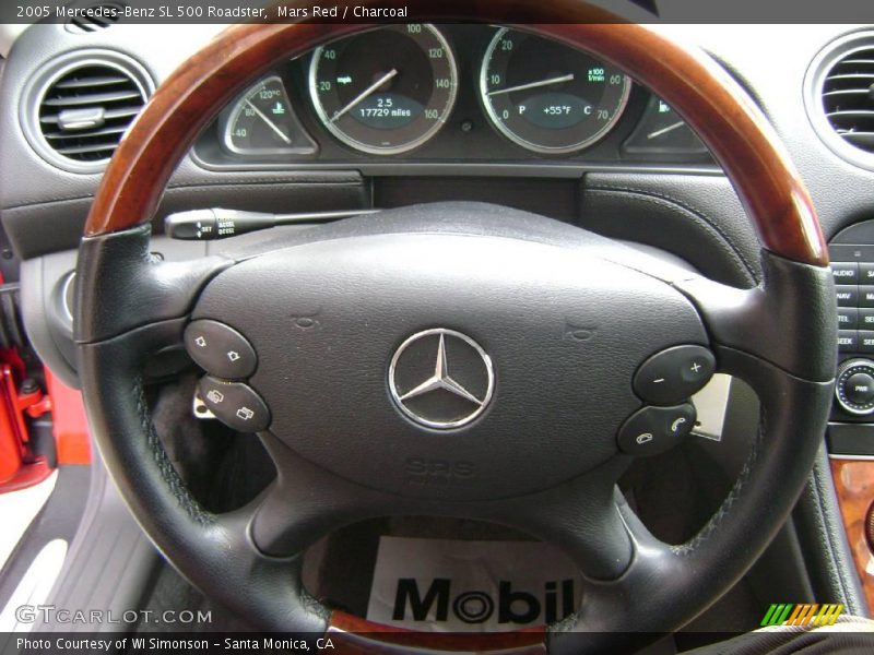 Mars Red / Charcoal 2005 Mercedes-Benz SL 500 Roadster