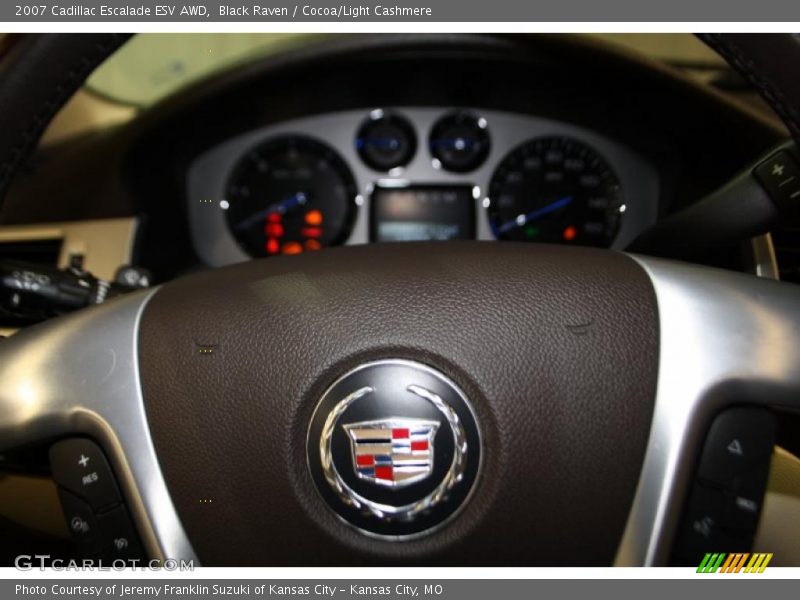 Black Raven / Cocoa/Light Cashmere 2007 Cadillac Escalade ESV AWD