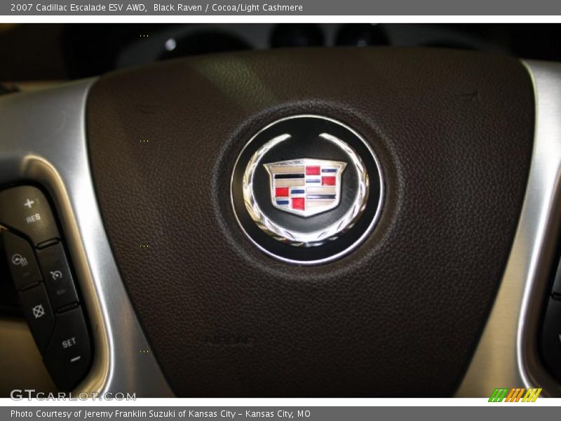 Black Raven / Cocoa/Light Cashmere 2007 Cadillac Escalade ESV AWD