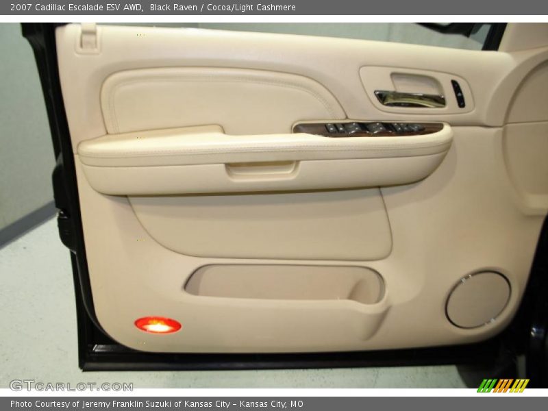 Black Raven / Cocoa/Light Cashmere 2007 Cadillac Escalade ESV AWD