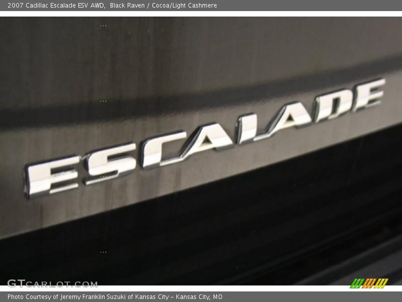Black Raven / Cocoa/Light Cashmere 2007 Cadillac Escalade ESV AWD