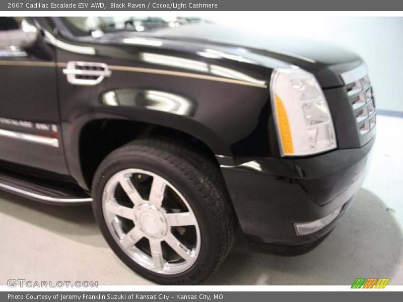 Black Raven / Cocoa/Light Cashmere 2007 Cadillac Escalade ESV AWD