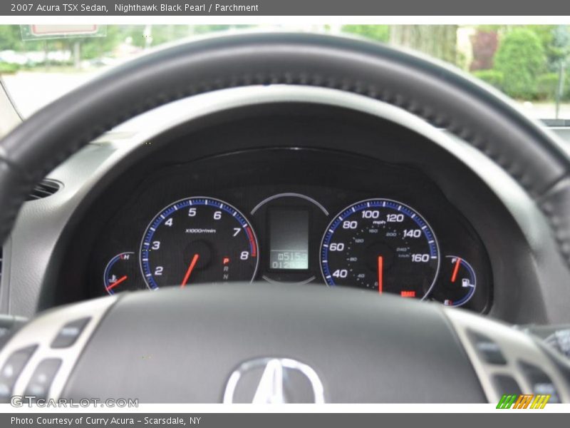 Nighthawk Black Pearl / Parchment 2007 Acura TSX Sedan