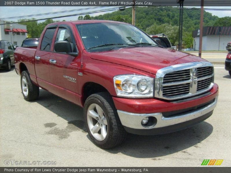 Flame Red / Medium Slate Gray 2007 Dodge Ram 1500 Thunder Road Quad Cab 4x4