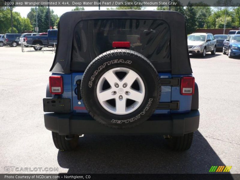 Deep Water Blue Pearl / Dark Slate Gray/Medium Slate Gray 2009 Jeep Wrangler Unlimited X 4x4