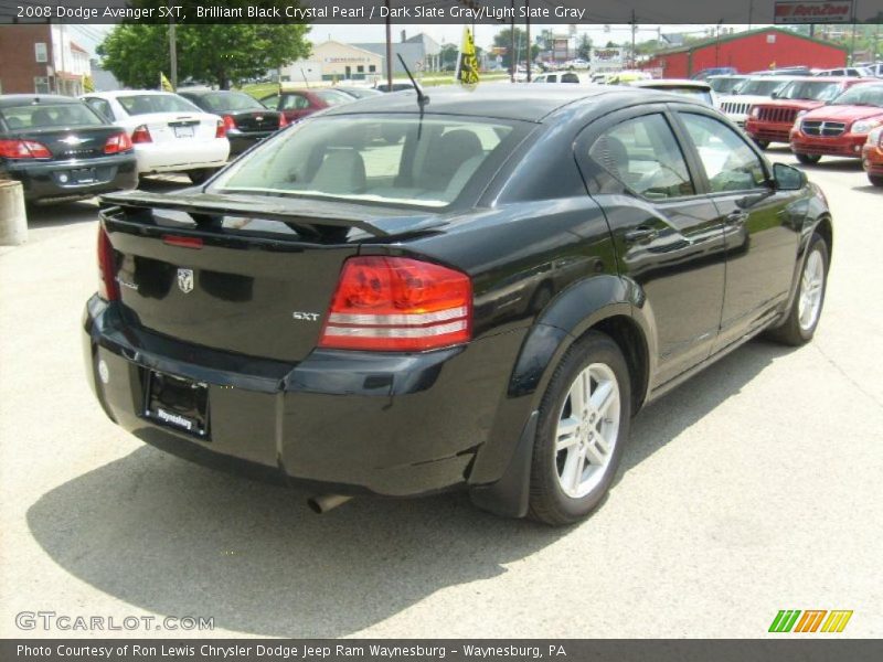 Brilliant Black Crystal Pearl / Dark Slate Gray/Light Slate Gray 2008 Dodge Avenger SXT