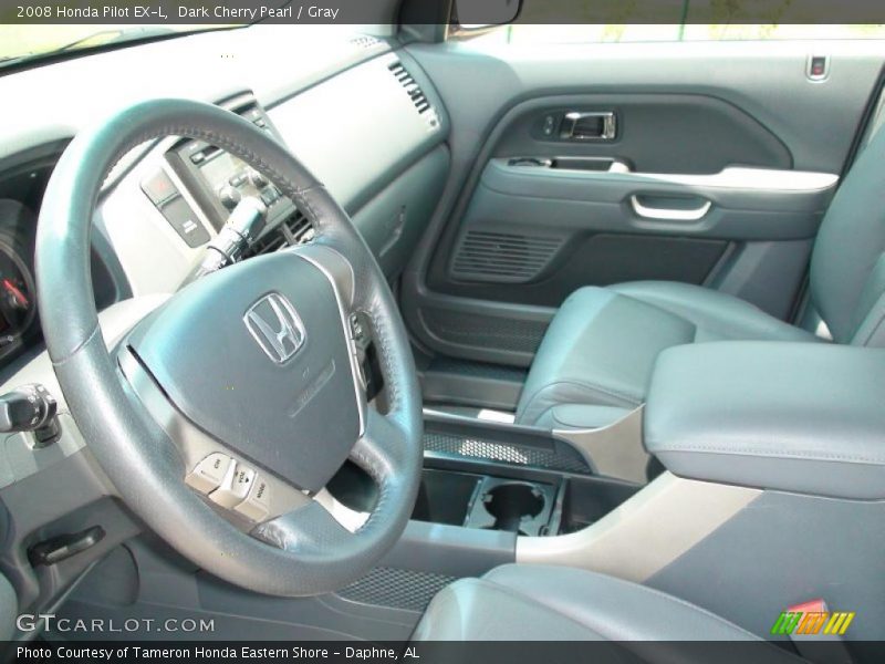 Dark Cherry Pearl / Gray 2008 Honda Pilot EX-L