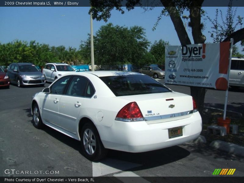 White / Ebony 2009 Chevrolet Impala LS