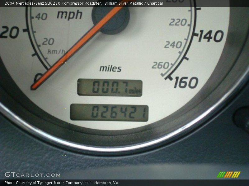 Brilliant Silver Metallic / Charcoal 2004 Mercedes-Benz SLK 230 Kompressor Roadster