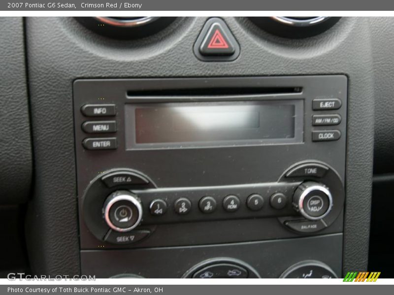 Crimson Red / Ebony 2007 Pontiac G6 Sedan