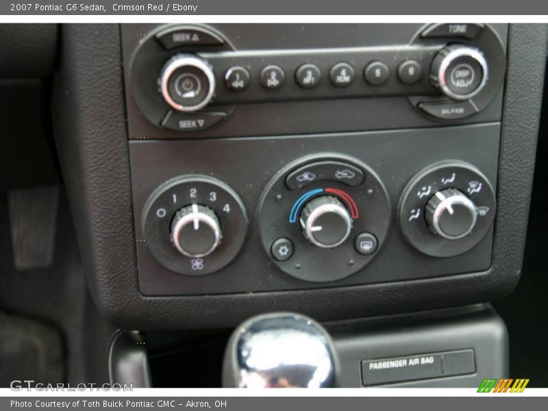 Crimson Red / Ebony 2007 Pontiac G6 Sedan