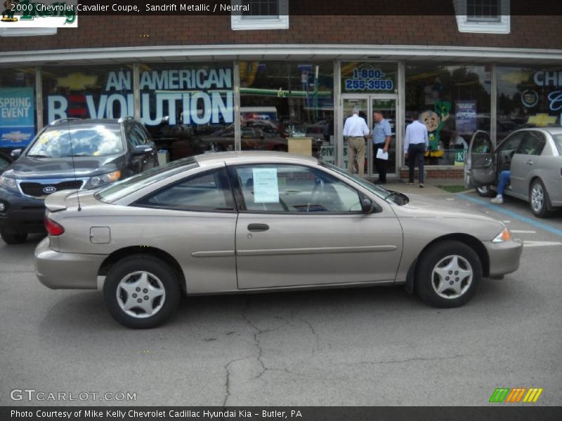 Sandrift Metallic / Neutral 2000 Chevrolet Cavalier Coupe
