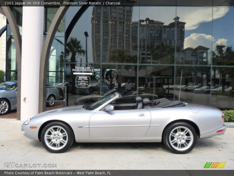 Platinum Silver Metallic / Charcoal 2001 Jaguar XK XK8 Convertible