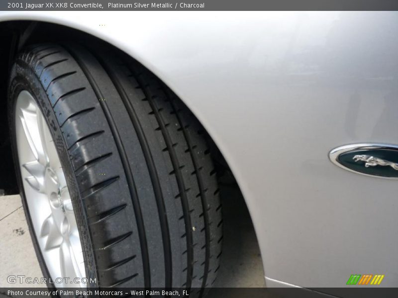 Platinum Silver Metallic / Charcoal 2001 Jaguar XK XK8 Convertible