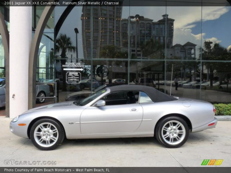 Platinum Silver Metallic / Charcoal 2001 Jaguar XK XK8 Convertible