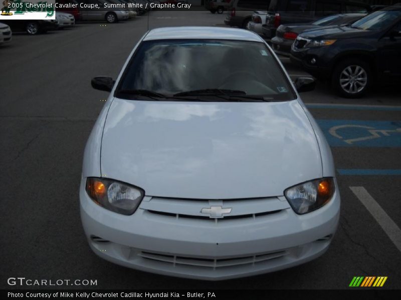 Summit White / Graphite Gray 2005 Chevrolet Cavalier Coupe