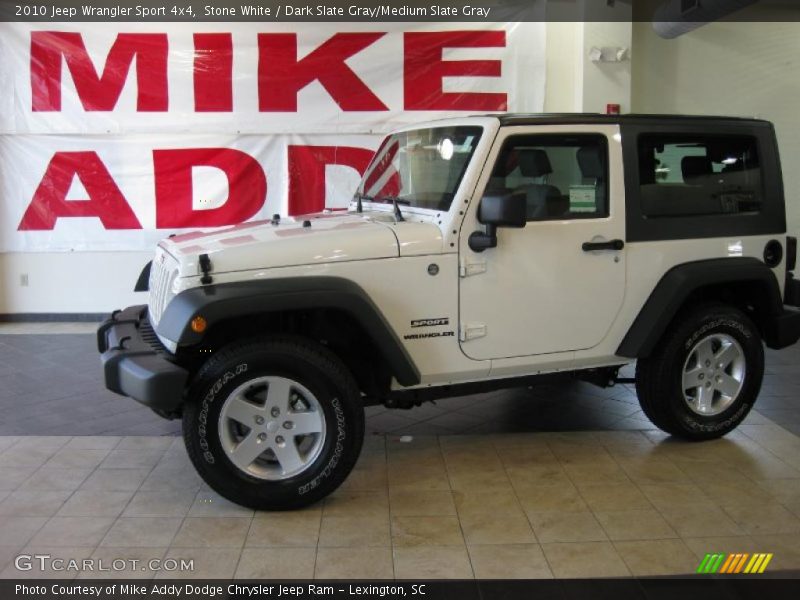 Stone White / Dark Slate Gray/Medium Slate Gray 2010 Jeep Wrangler Sport 4x4