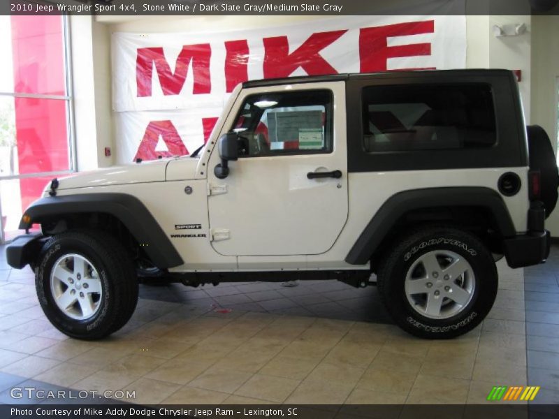 Stone White / Dark Slate Gray/Medium Slate Gray 2010 Jeep Wrangler Sport 4x4