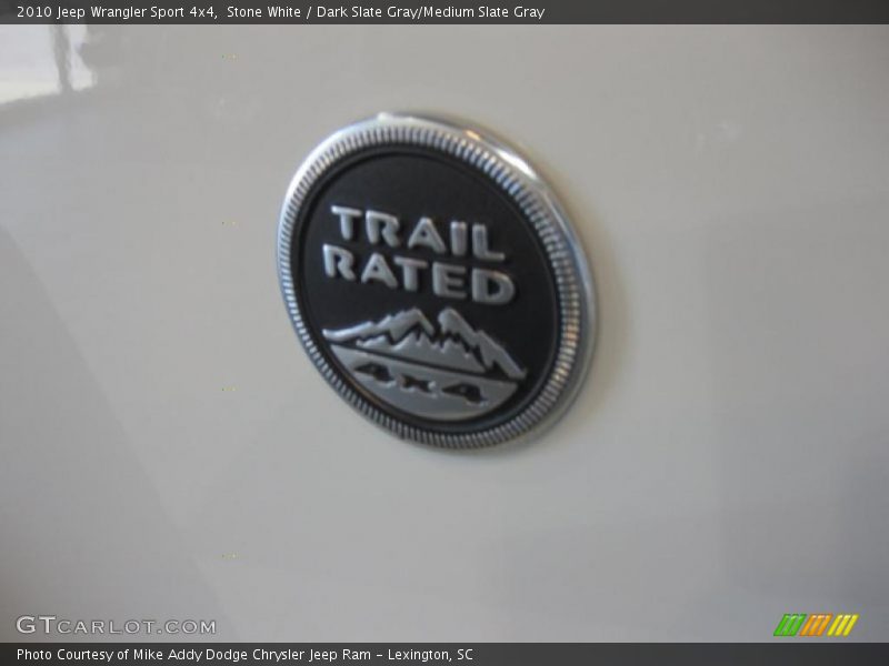 Stone White / Dark Slate Gray/Medium Slate Gray 2010 Jeep Wrangler Sport 4x4