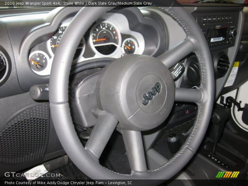 Stone White / Dark Slate Gray/Medium Slate Gray 2010 Jeep Wrangler Sport 4x4