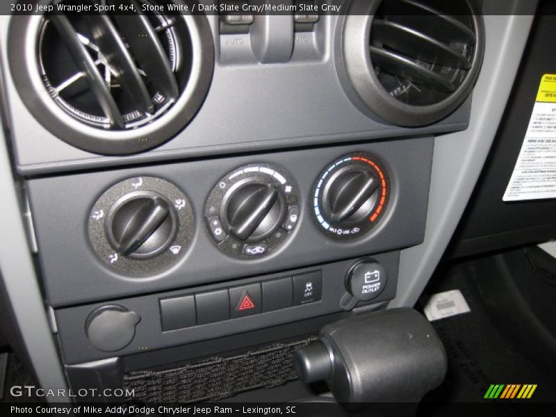 Stone White / Dark Slate Gray/Medium Slate Gray 2010 Jeep Wrangler Sport 4x4