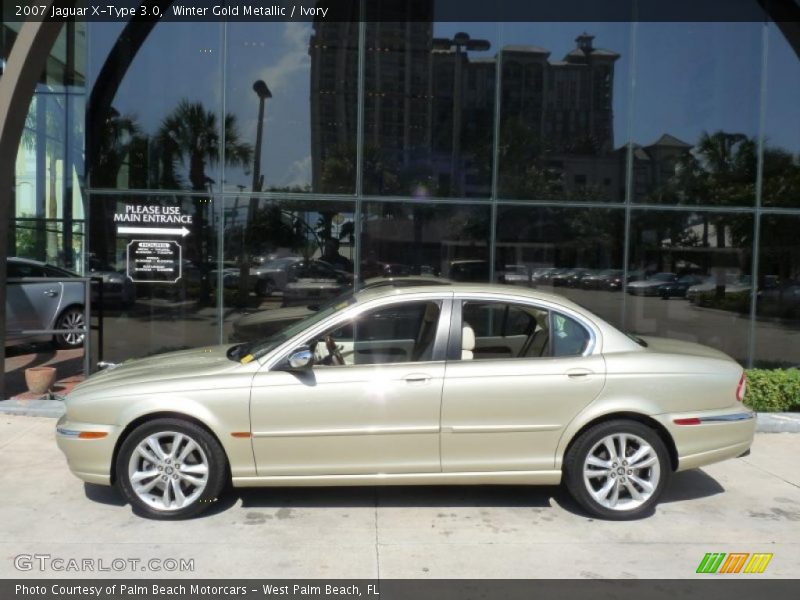 Winter Gold Metallic / Ivory 2007 Jaguar X-Type 3.0