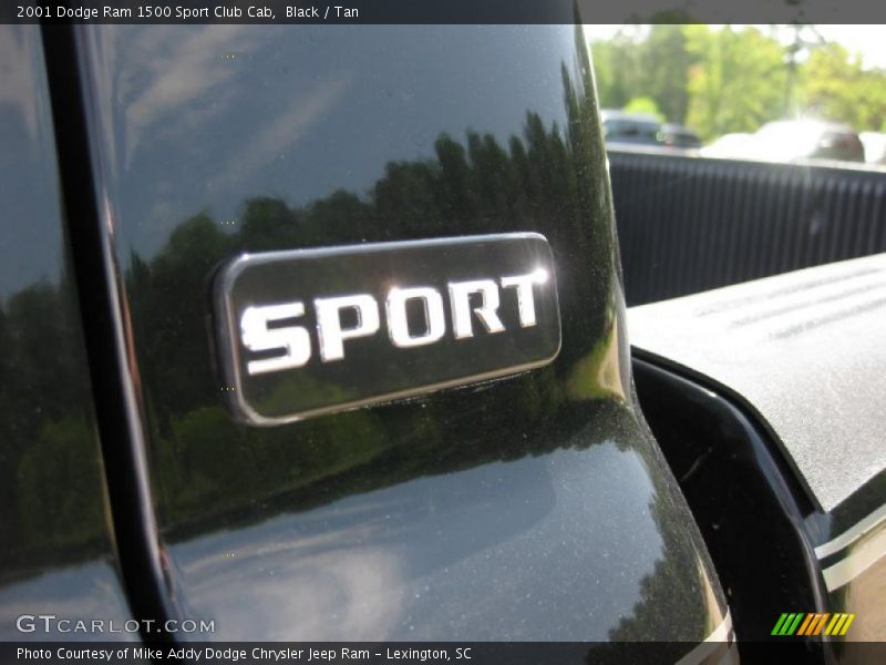 Black / Tan 2001 Dodge Ram 1500 Sport Club Cab