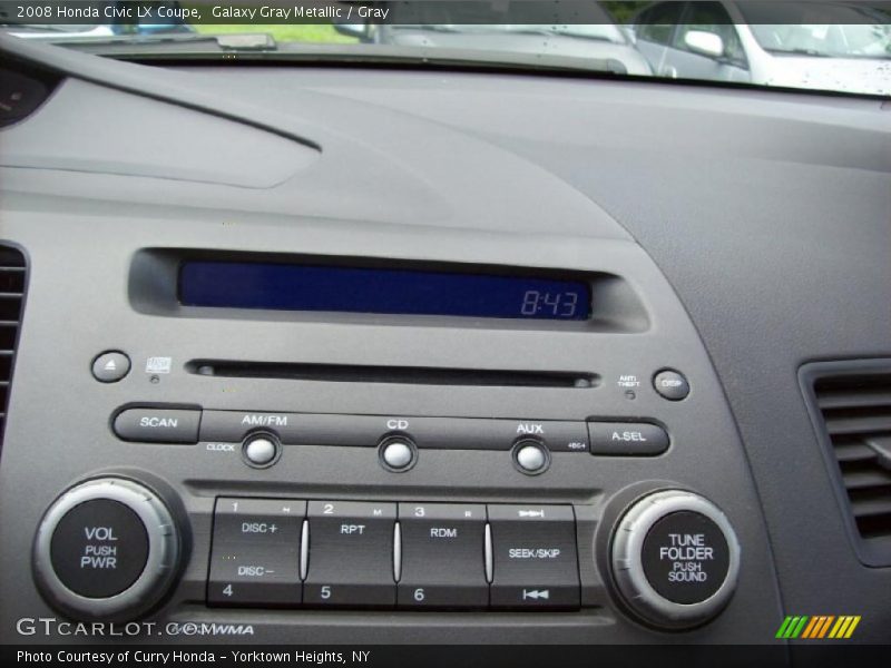 Galaxy Gray Metallic / Gray 2008 Honda Civic LX Coupe