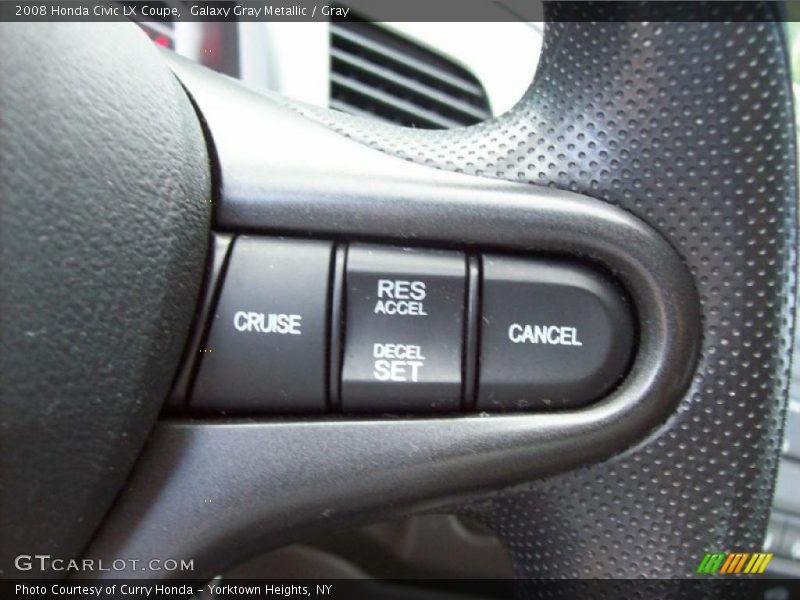 Galaxy Gray Metallic / Gray 2008 Honda Civic LX Coupe