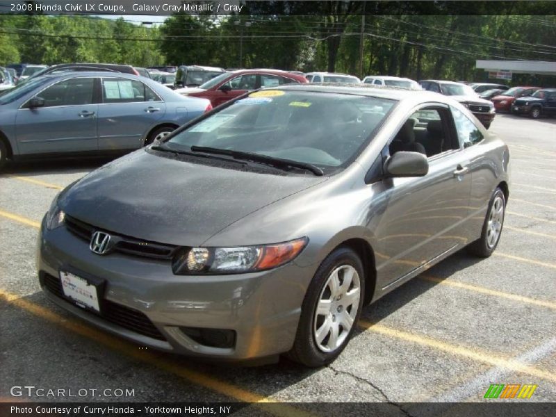Galaxy Gray Metallic / Gray 2008 Honda Civic LX Coupe