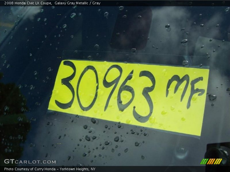 Galaxy Gray Metallic / Gray 2008 Honda Civic LX Coupe