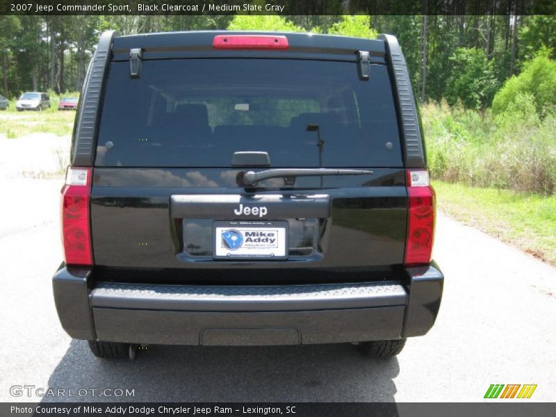 Black Clearcoat / Medium Slate Gray 2007 Jeep Commander Sport