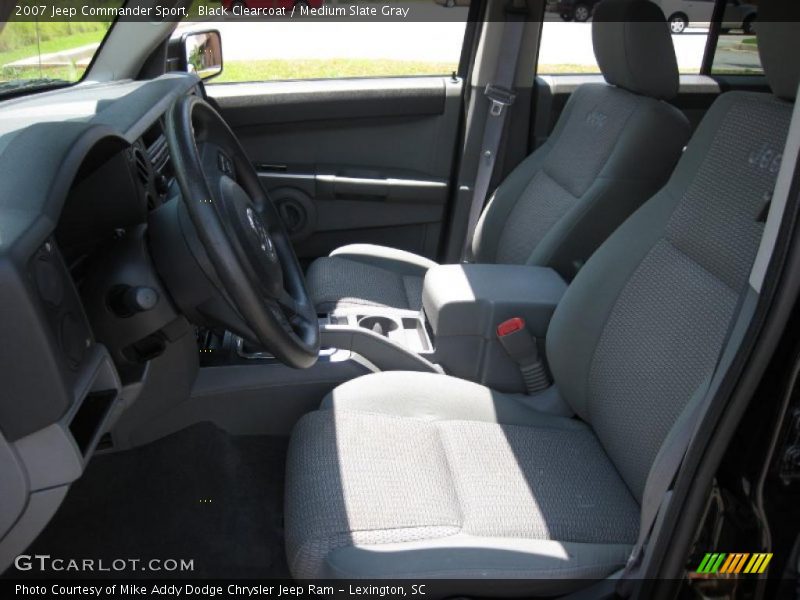 Black Clearcoat / Medium Slate Gray 2007 Jeep Commander Sport