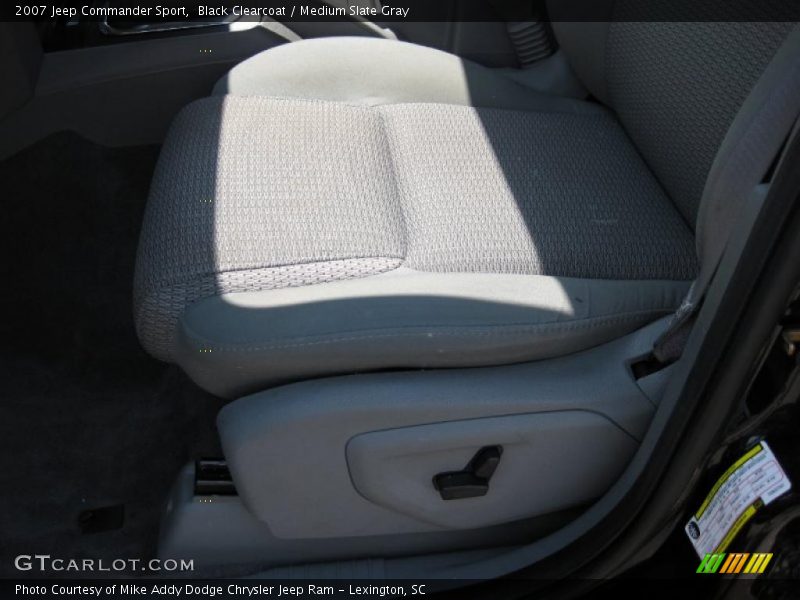 Black Clearcoat / Medium Slate Gray 2007 Jeep Commander Sport
