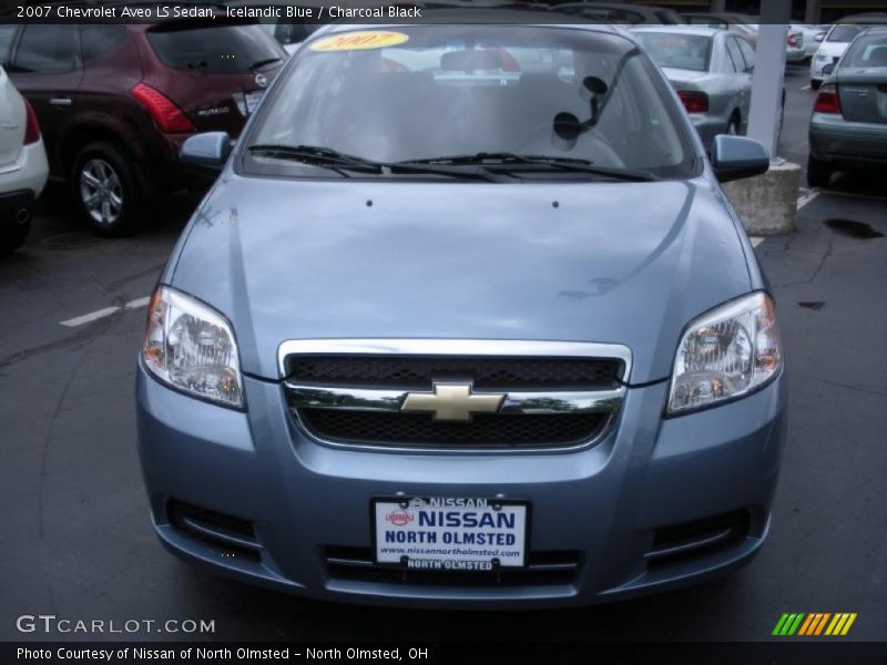 Icelandic Blue / Charcoal Black 2007 Chevrolet Aveo LS Sedan