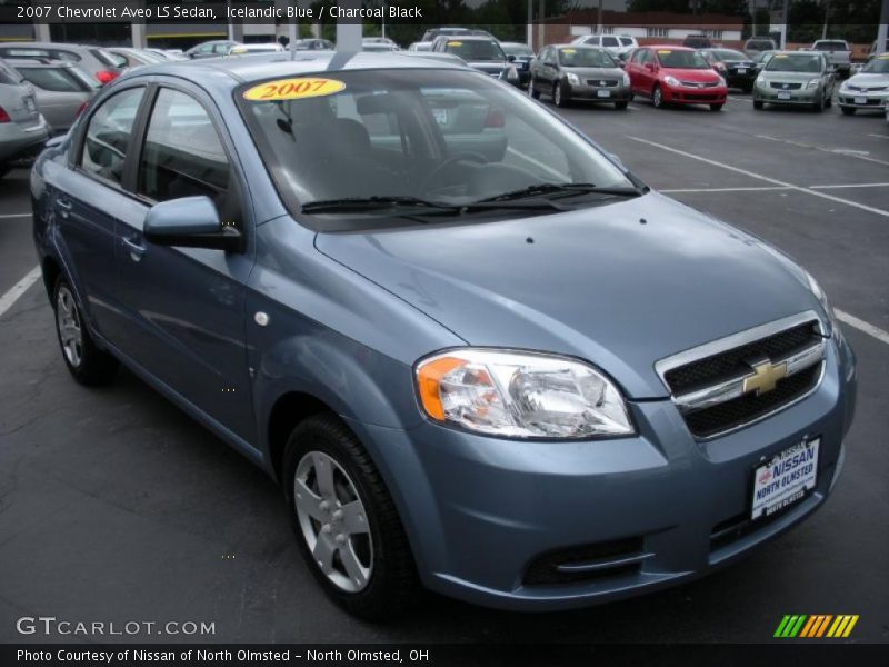 Icelandic Blue / Charcoal Black 2007 Chevrolet Aveo LS Sedan