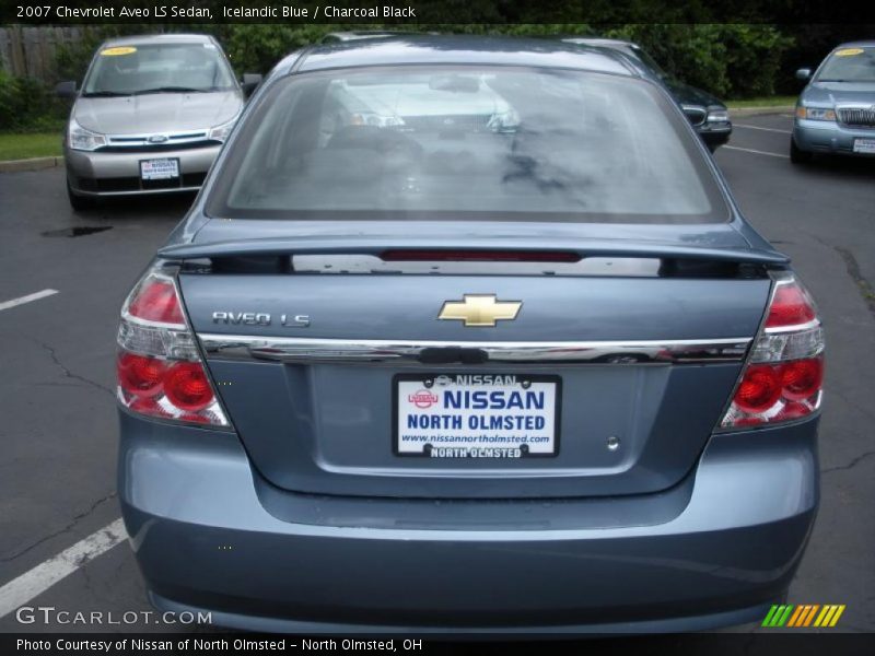 Icelandic Blue / Charcoal Black 2007 Chevrolet Aveo LS Sedan