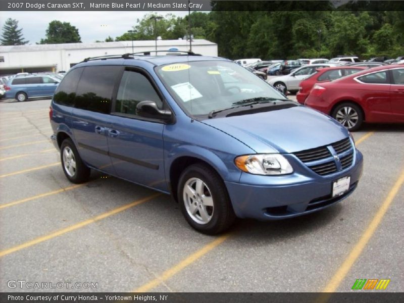 Marine Blue Pearl / Medium Slate Gray 2007 Dodge Caravan SXT