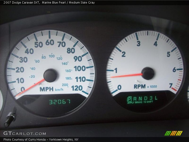 Marine Blue Pearl / Medium Slate Gray 2007 Dodge Caravan SXT