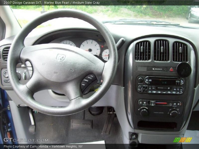 Marine Blue Pearl / Medium Slate Gray 2007 Dodge Caravan SXT