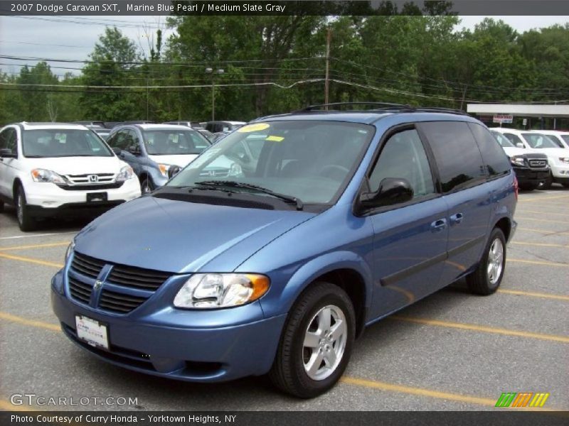 Marine Blue Pearl / Medium Slate Gray 2007 Dodge Caravan SXT