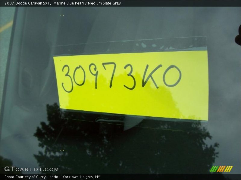 Marine Blue Pearl / Medium Slate Gray 2007 Dodge Caravan SXT