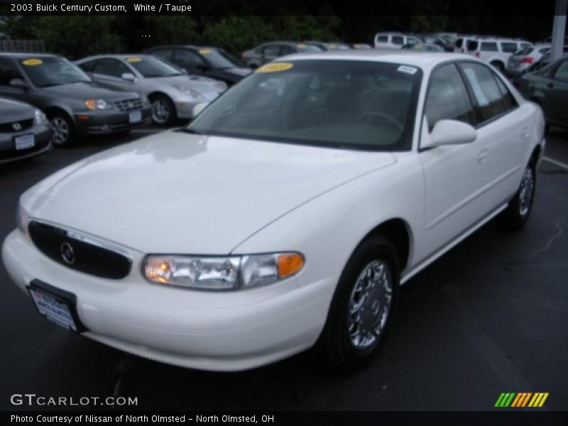 White / Taupe 2003 Buick Century Custom