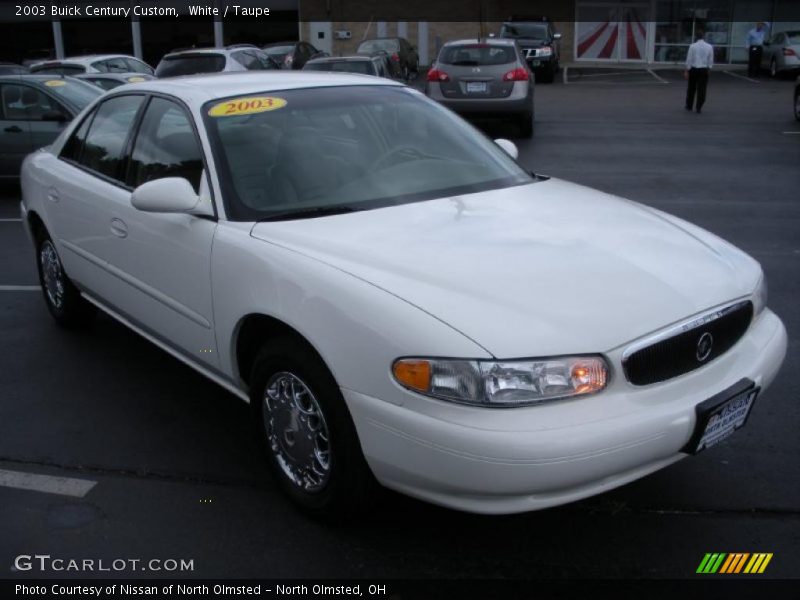 White / Taupe 2003 Buick Century Custom