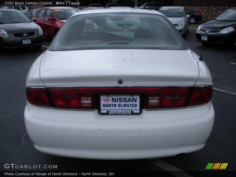 White / Taupe 2003 Buick Century Custom