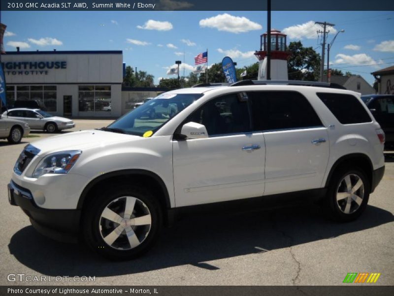 Summit White / Ebony 2010 GMC Acadia SLT AWD